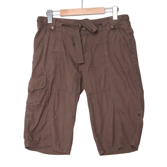 COPY - Costa Blanca Cargo Bermuda Shorts Low Rise Y2K Brown Casual Zipper Fly T… - Picture 1 of 4